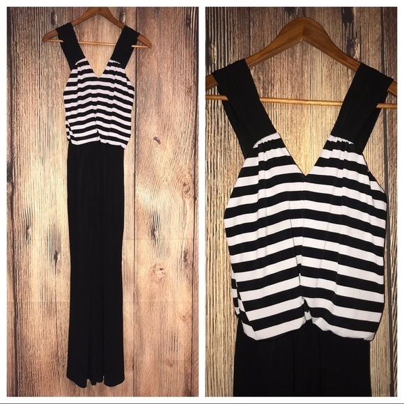 CYNTHIA ROWLEY SIZE 4 BLACK & WHITE ONE PIECE JUMPSUIT ROMPER - Picture 1 of 5
